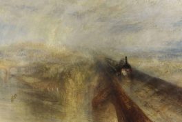 JMW Turner, Rain, Steam and Speed, 1844, National Gallery, London, UK. Detail.