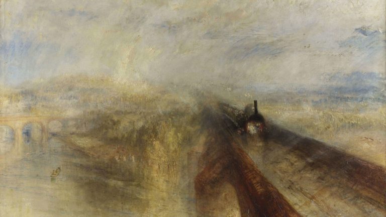 Rain Steam and Speed: JMW Turner, Rain, Steam and Speed, 1844, National Gallery, London, UK. Detail.

