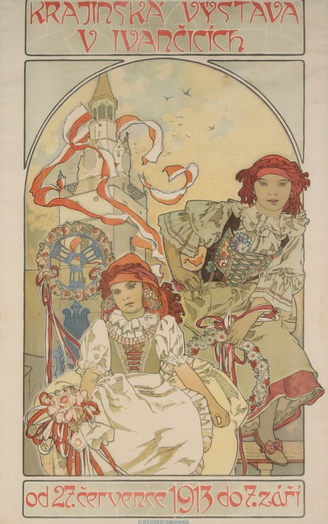 Mucha's Pan-Slavic Posters: Alphonse Mucha, Poster for ‘Regional Exhibition at Ivančice 1913’, 1912, Mucha Museum, Prague, Czech Republic.
