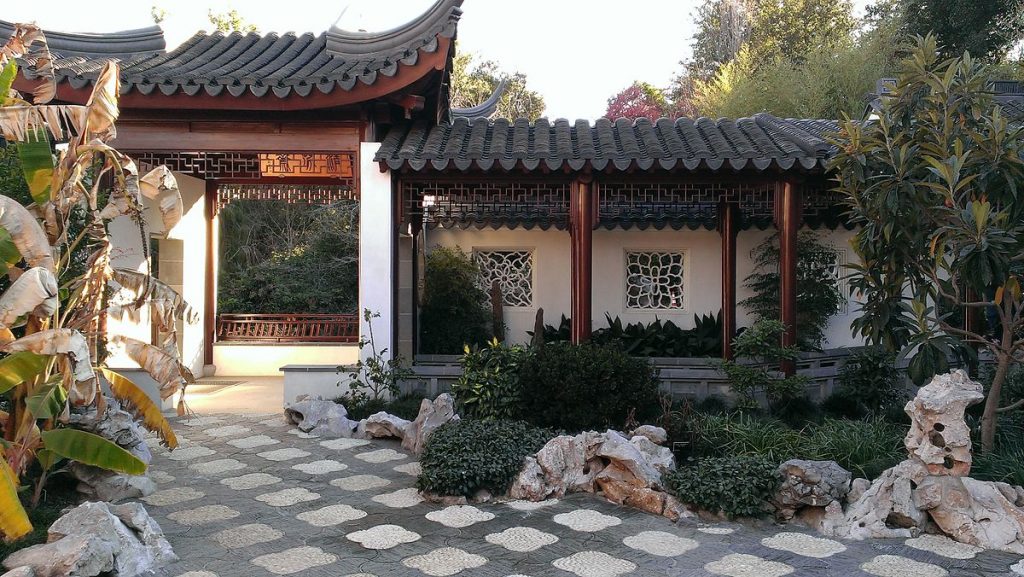 museum: Chinese gardens at Huntington Library, Art Collections and Botanical Gardens, San Marino, CA, USA. Photo by JayWalsh via Wikimedia Commons (CC-BY-SA-3.0).
