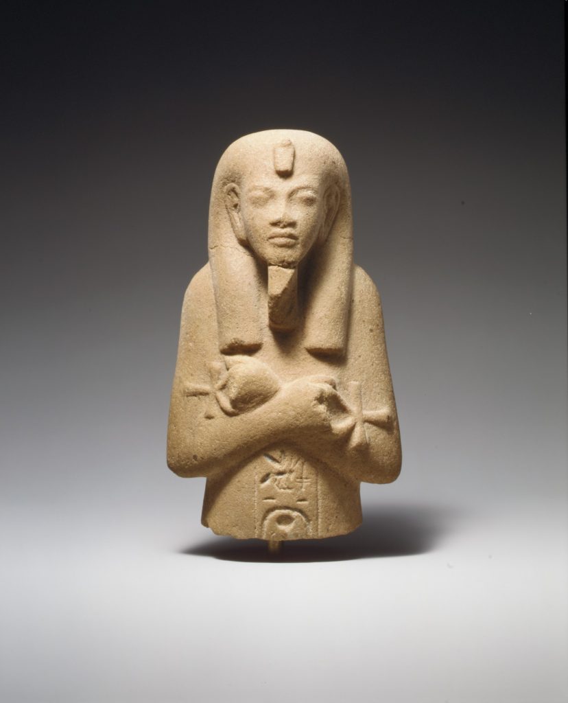 Akhenaten: Funerary Figure of Akhenaten, ca. 1353–1336 BCE, The Metropolitan Museum of Art, New York, NY, US.
