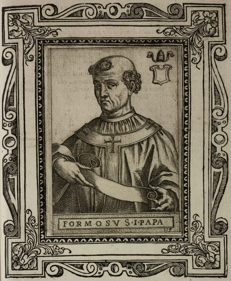Cadaver Synod: Giovanni Battista de’Cavalieri (Atributed), Pope Formosus, c. 1588. Discovery.
