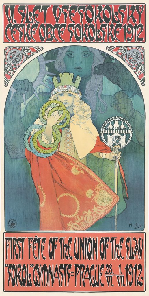 Mucha's Pan-Slavic Posters: Alphonse Mucha, 6th Sokol Festival, 1912, Mucha Museum, Prague, Czech Republic. invaluable.
