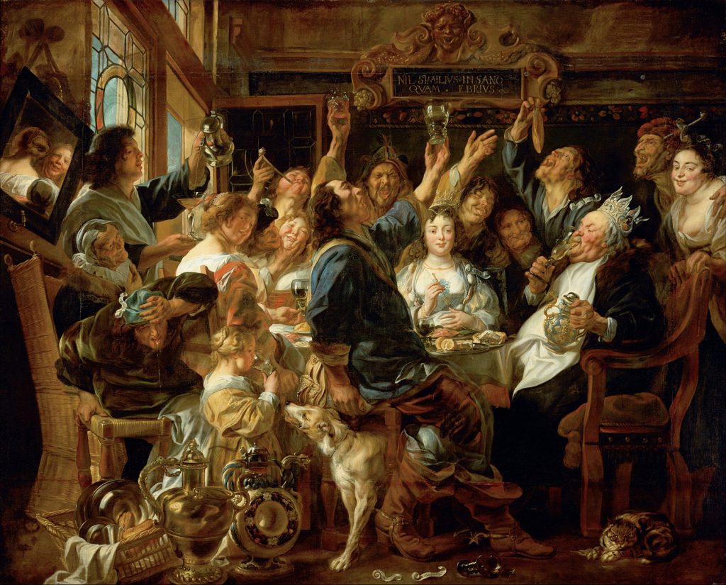 parties in art: The King Drinks