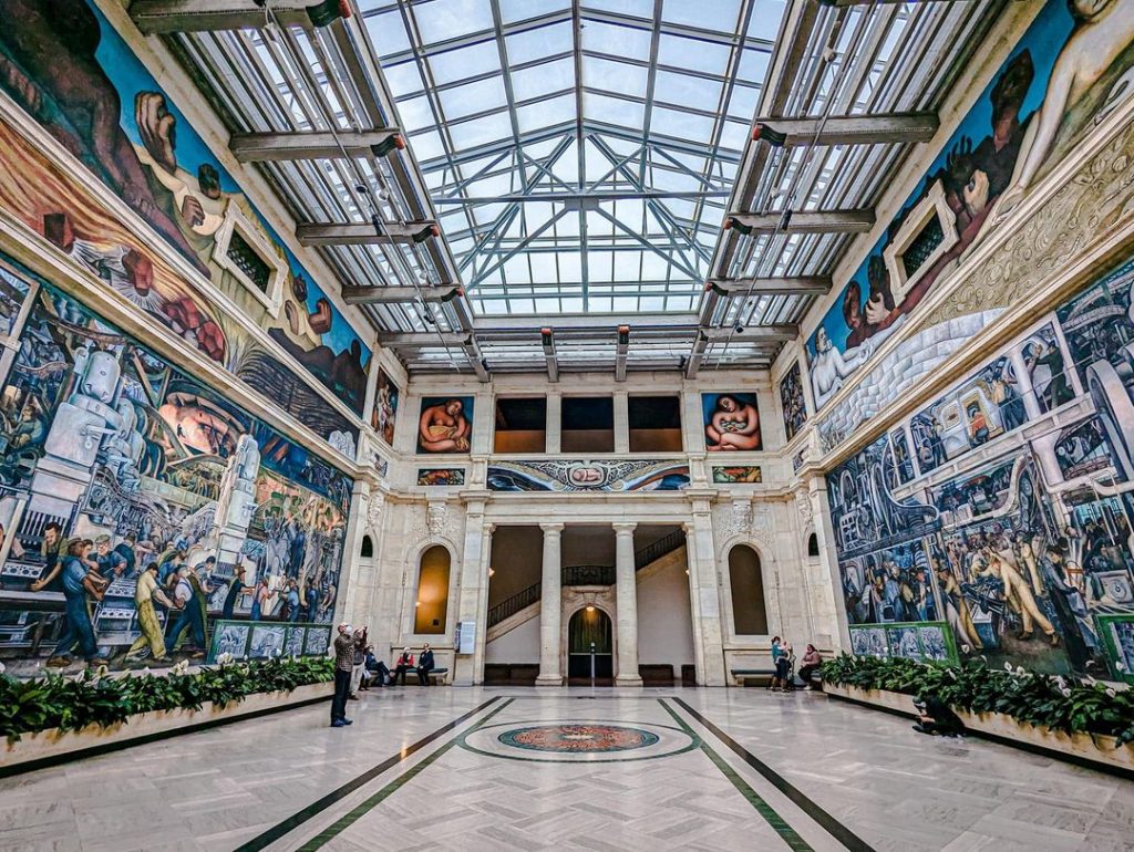 museum: Diego Rivera Courtyard, Detroit Institute of Arts, Detroit, MI, USA. Courtesy of the author.
