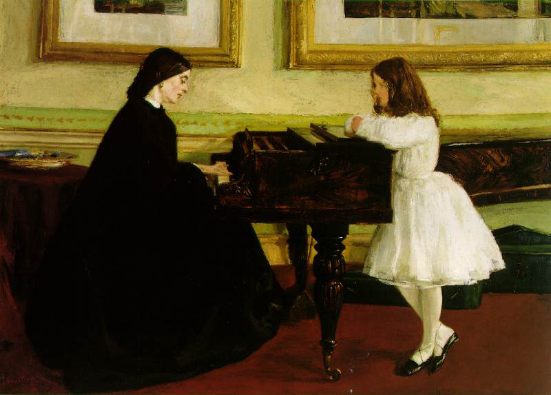 Whistler's Mother: James McNeill Whistler, At the Piano, 1858-1859, The Taft Museum, Cincinnati, OH, USA.
