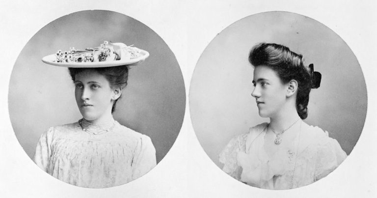 Davies Sisters: Margaret Davies (left) and Gwendoline Davies (right). Gregynog Hall, Newtown, Wales, UK.
