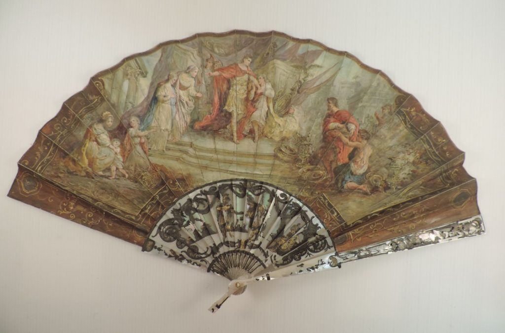 Rococo fans: Folding Fan, The Continence of Scipio, 1770, Art & History Museum, Brussels, Belgium. Photo by Mathilde Selman.
