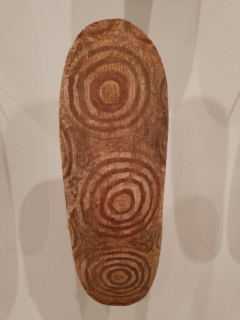 Indigenous Australian: Unknown Artist, Shield, uncertain data BCE, Australian Museum, Sydney, NSW, Australia. Photographed by the author.
