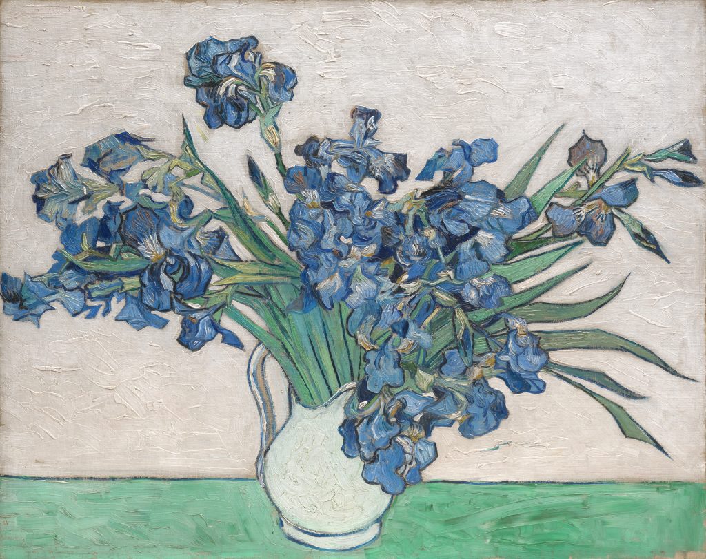 Van Gogh flowers: Vincent van Gogh, Irises, 1890, The Metropolitan Museum of Art, New York, NY, USA.
