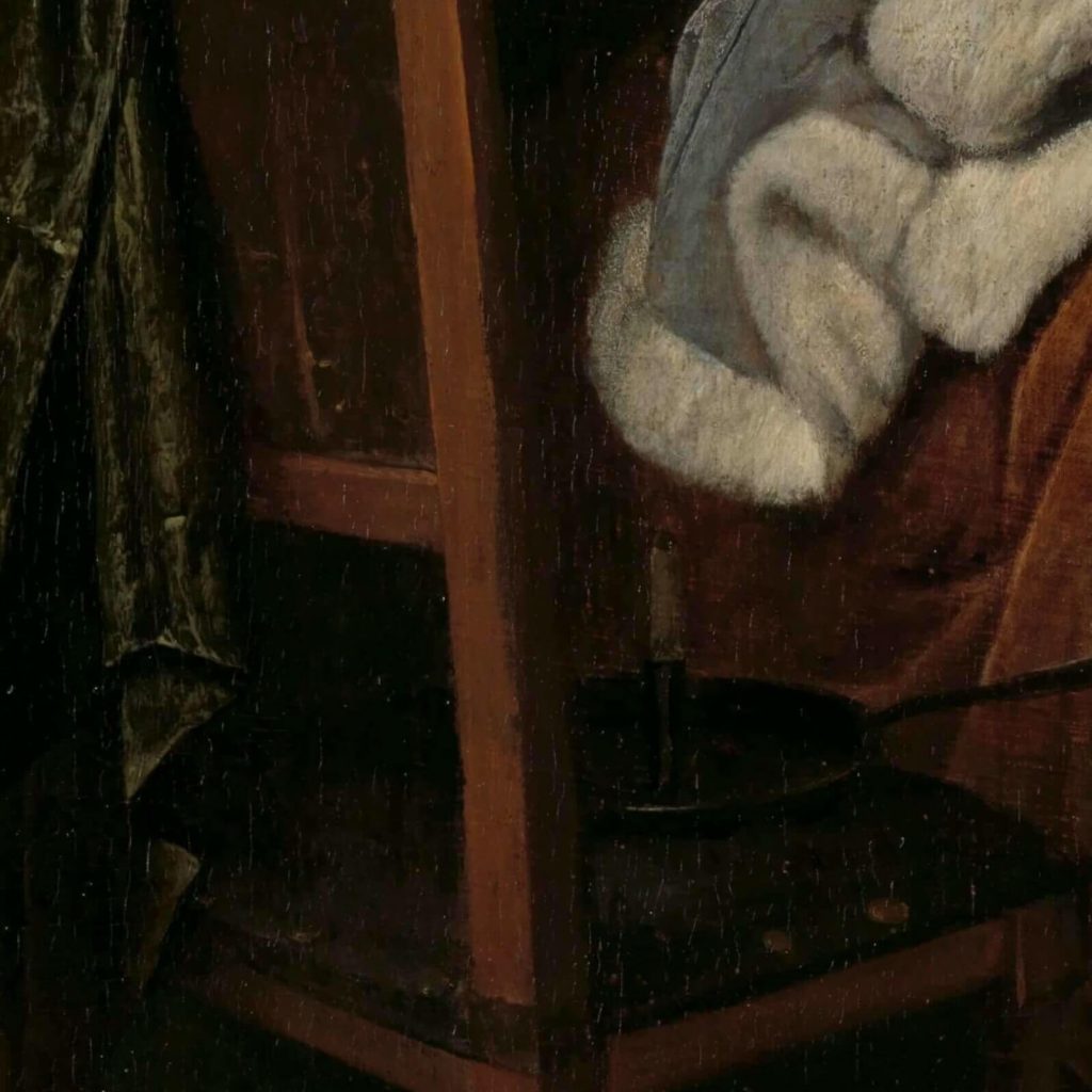 Jan Steen: Jan Steen, Woman at Her Toilet, 1655-60, Rijksmuseum, Amsterdam, Netherlands. Detail.
