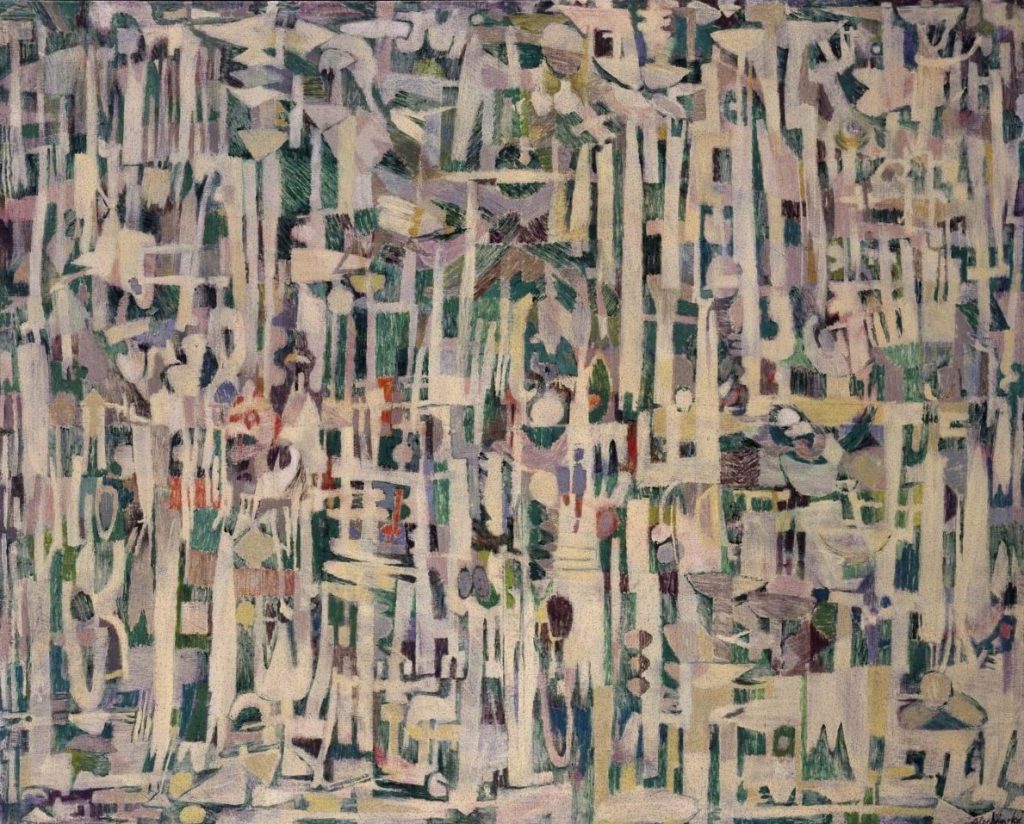 CoBrA: Pierre Alechinsky, The High Grass, 1951, Museo Nacional Centro de Arte Reina Sofía, Madrid, Spain.
