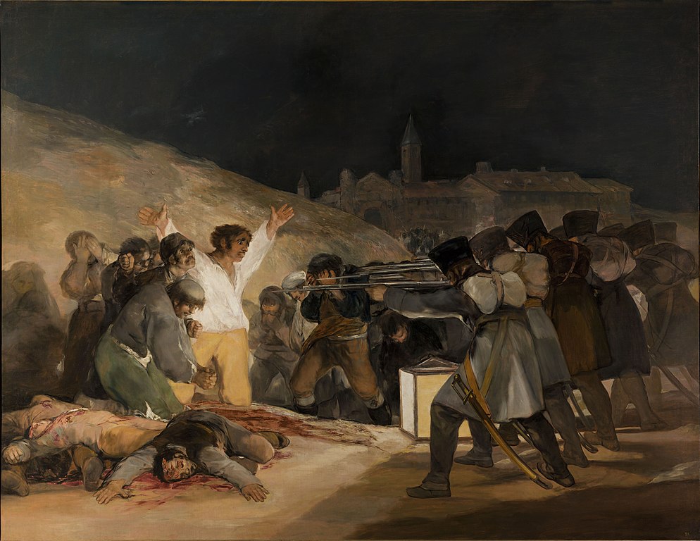 Romanticism: Francisco Goya, The Third of May 1808, 1814, Museo del Prado, Madrid, Spain.
