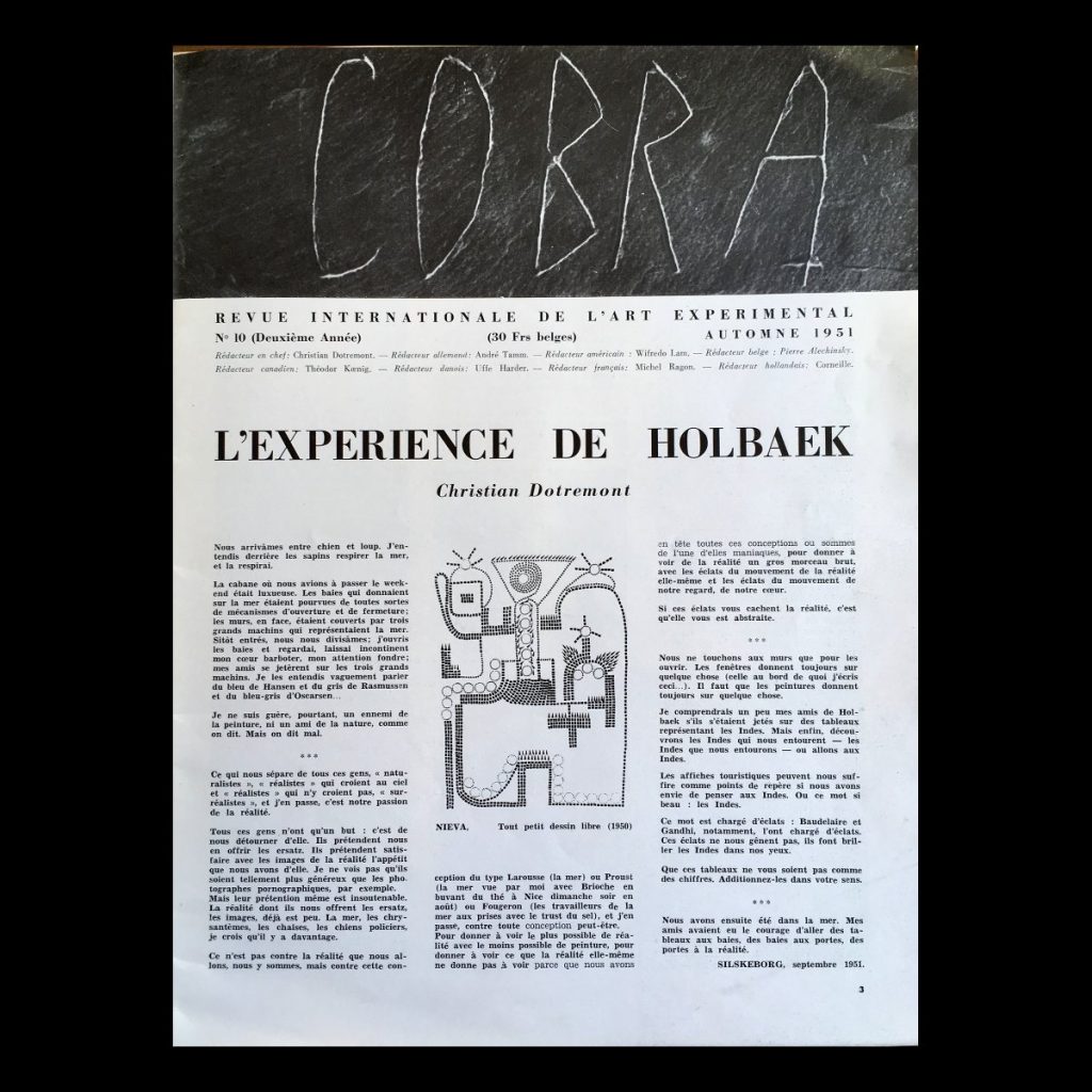 CoBrA: The last CoBrA’s review, Librairie Thalie.
