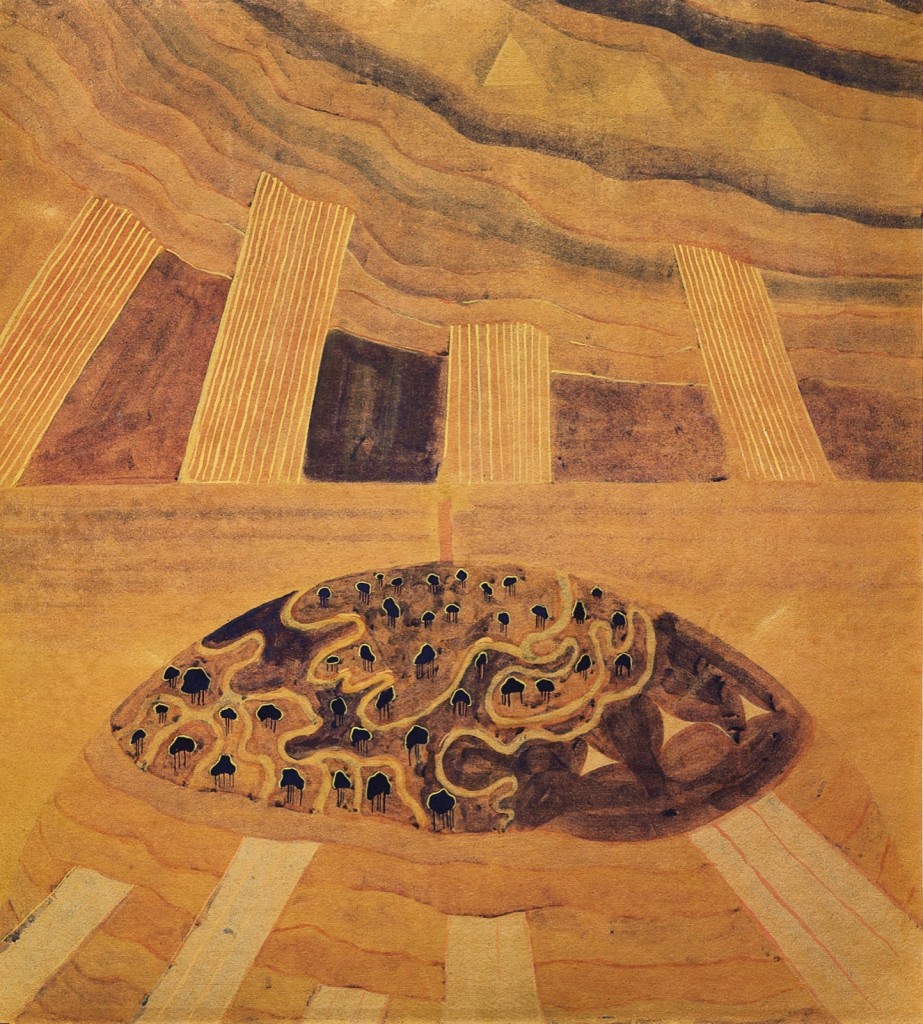 Čiurlionis space: Mikalojus Konstantinas Čiurlionis, Adante from Sonata no. 1 (Sonata of the Sun), 1907, M. K. Čiurlionis National Art Museum, Kaunas, Lithuania.
