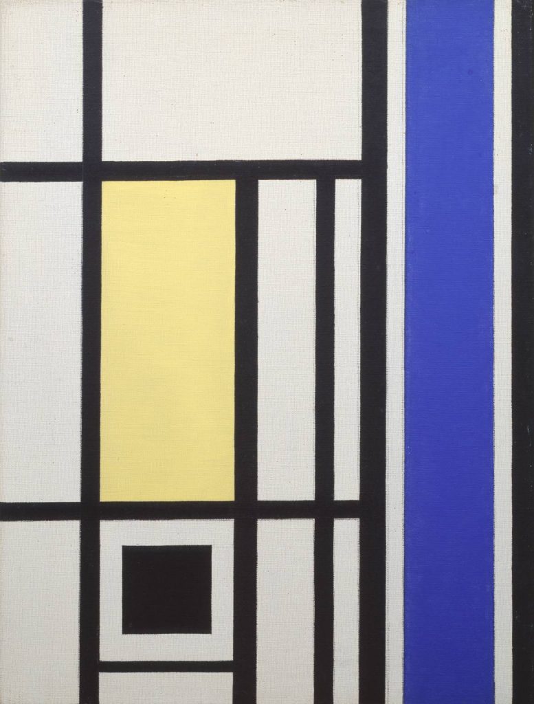 Marlow Moss: Marlow Moss, Untitled (White, Black, Blue and Yellow), c. 1954, Tate St. Ives, Saint Ives, England, UK.
