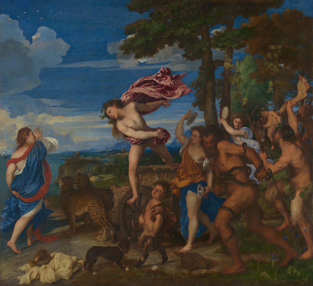 Bacchus and Ariadne: Titian, Bacchus and Ariadne, 1520-1523, The National Gallery, London, UK.
