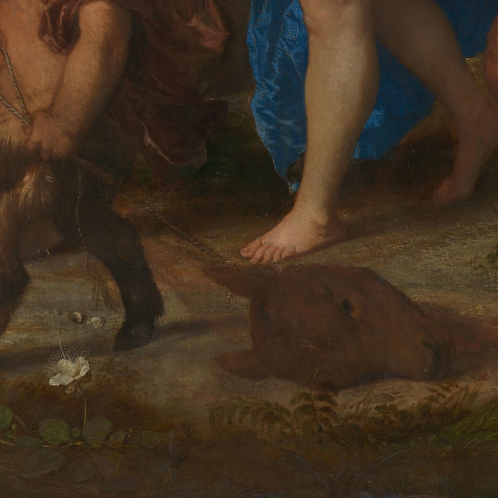 Bacchus and Ariadne: Titian, Bacchus and Ariadne, 1520-1523, The National Gallery, London, UK. Detail.
