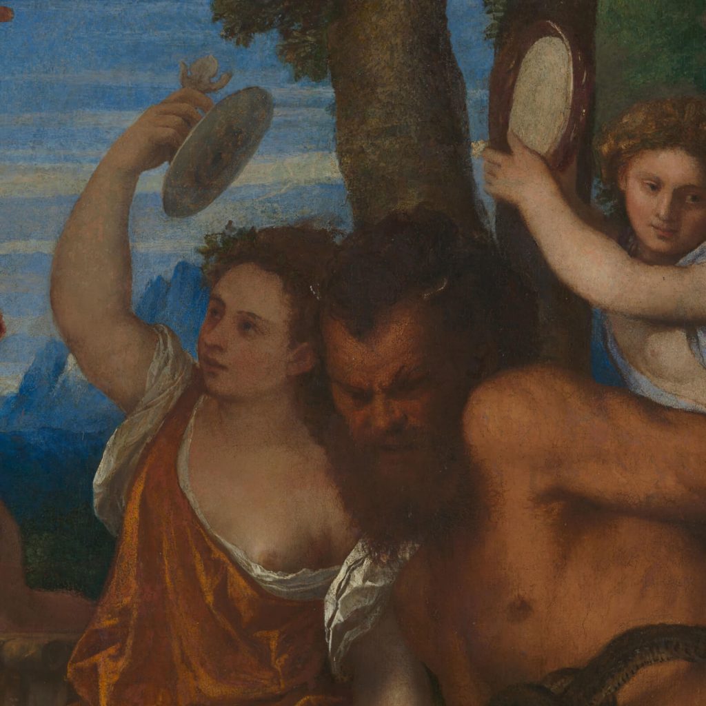 Bacchus and Ariadne: Titian, Bacchus and Ariadne, 1520-23, The National Gallery, London, UK. Detail.
