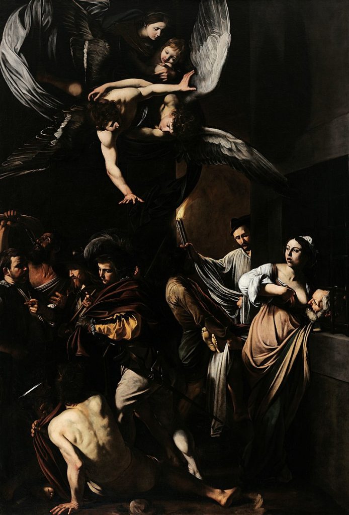 caravaggio saint ursula: Caravaggio, The Seven Works of Mercy, 1607, Pio Monte della Misericordia, Naples, Italy.
