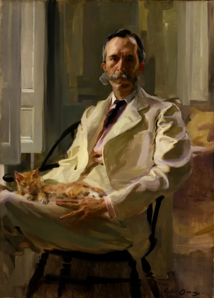 Cecilia Beaux: Cecilia Beaux, Man with the Cat (Henry Sturgis Drinker), 1898, Smithsonian American Art Museum, Washington, DC, USA. Museum’s website.
