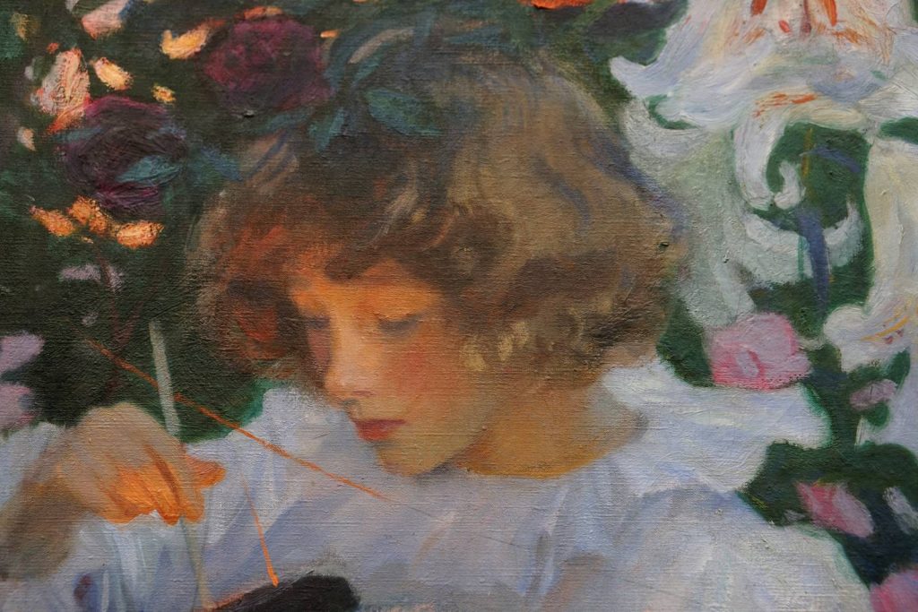John Singer Sargent: John Singer Sargent, Carnation, Lily, Lily, Rose, 1885-6, Tate Britain, London. Detail. Muddy Colors.
