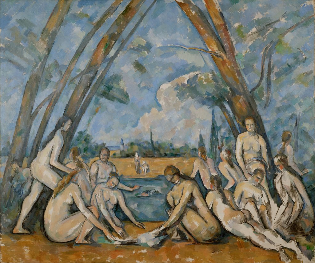 female body in art: Paul Cézanne, The Large Bathers, 1900–1906, Philadelphia Museum of Art, Philadelphia, PA, USA.
