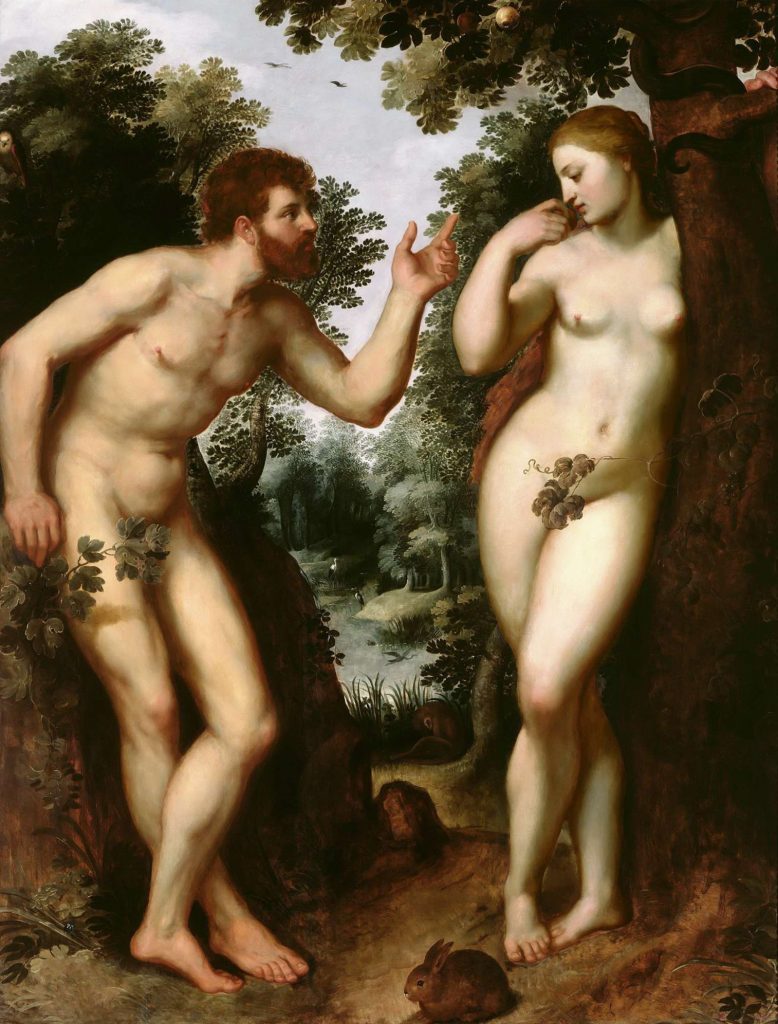 Rubens and women: Peter Paul Rubens, Adam and Eve, c. 1599, Rubenshuis, Anwerp, Belgium.
