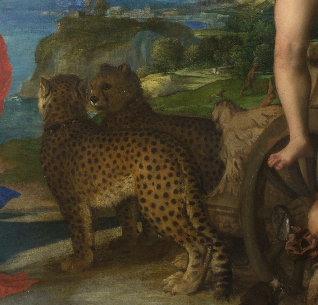 Bacchus and Ariadne: Titian, Bacchus and Ariadne, 1520-1523, The National Gallery, London, UK. Detail.
