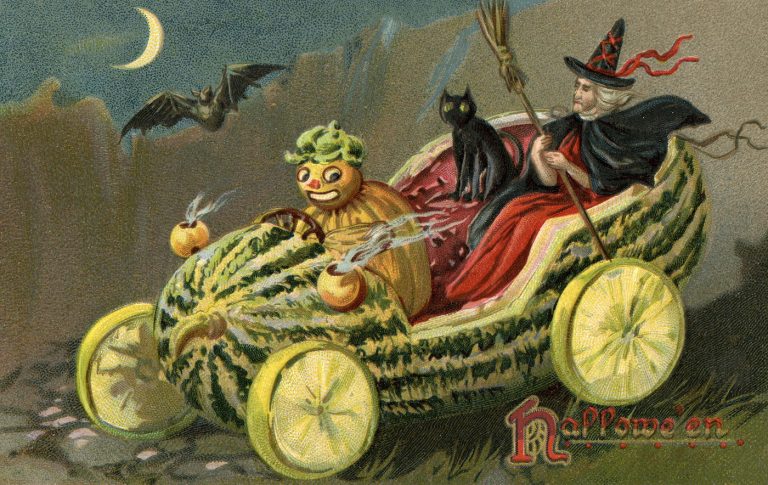 Victorian postcards: Victorian Halloween Card, 1908, Raphael Tuck & Sons Ltd. Toronto Public Library, Toronto, Canada.
