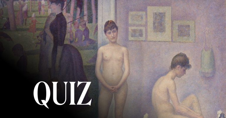 QUIZ: Paintings Within Paintings. Models (Poseuses), 1886, Barnes Foundation, Philadelphia PN, USA.
