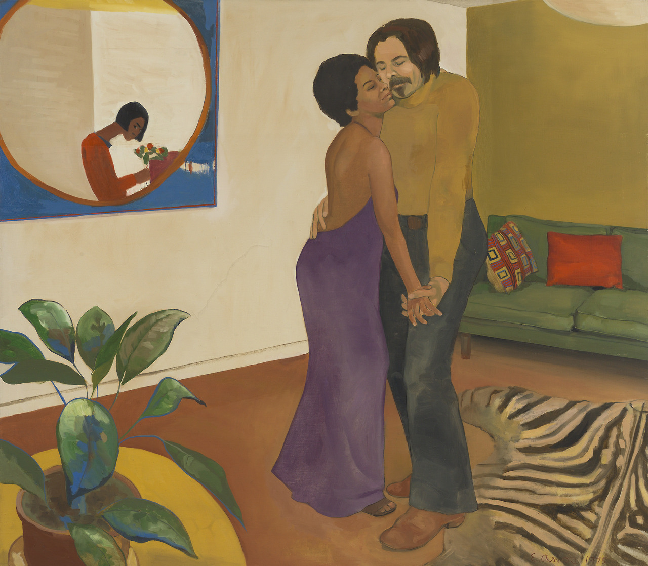 Emma Amos, Sandy and Her Husband, 1973, The Cleveland Museum of Art, Cleveland, OH, USA.