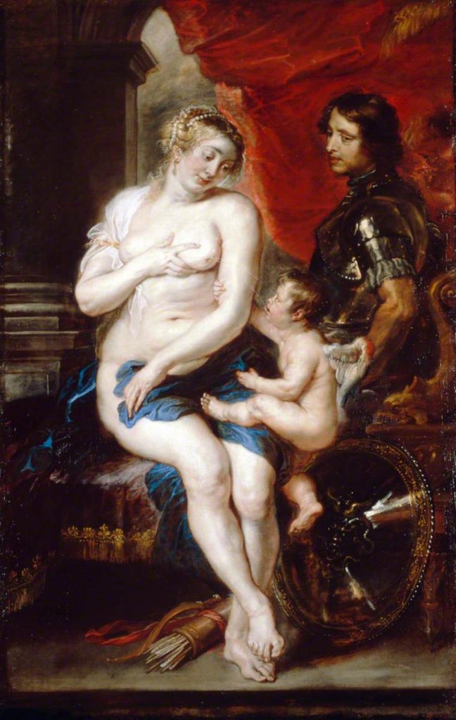Rubens and women: Peter Paul Rubens, Venus, Mars and Cupid, c. 1635, Dulwich Picture Gallery, London, UK.
