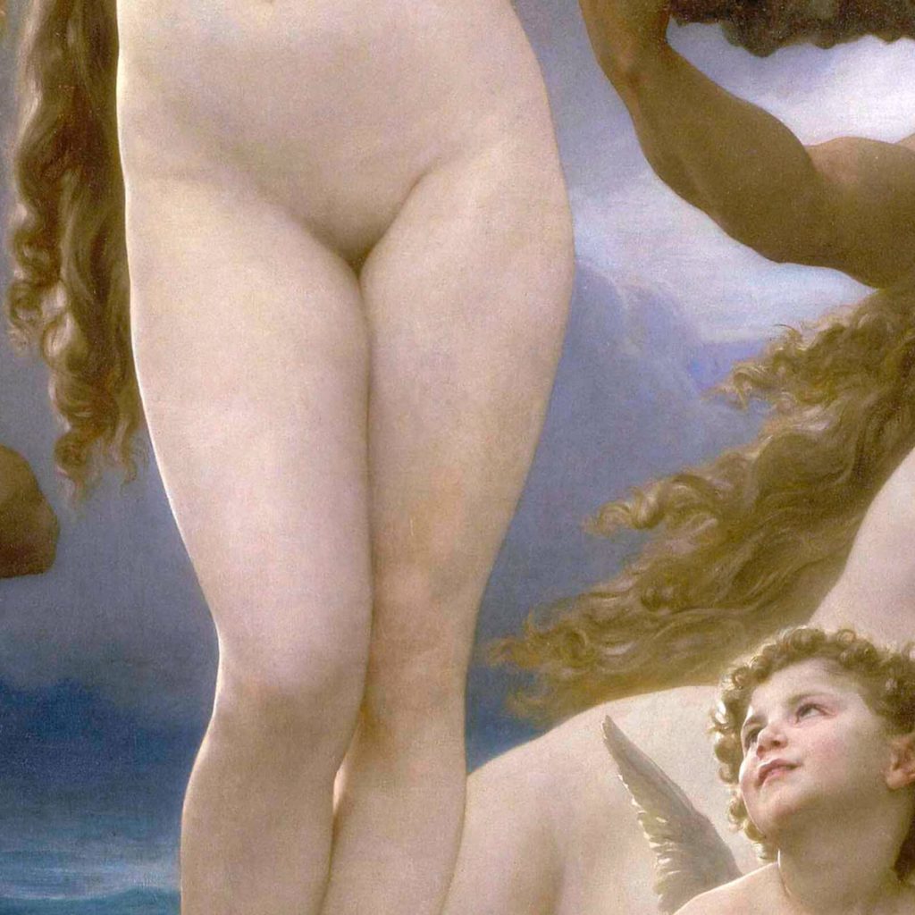 birth of venus Bouguereau: William-Adolphe Bouguereau, Birth of Venus, 1879, Musée d’Orsay, Paris, France. Detail.
