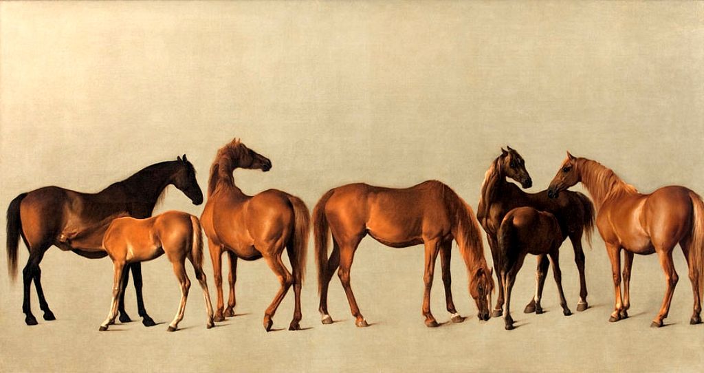 Whistlejacket: George Stubbs, Mares and Foals, 1762. Wikimedia Commons (public domain).

