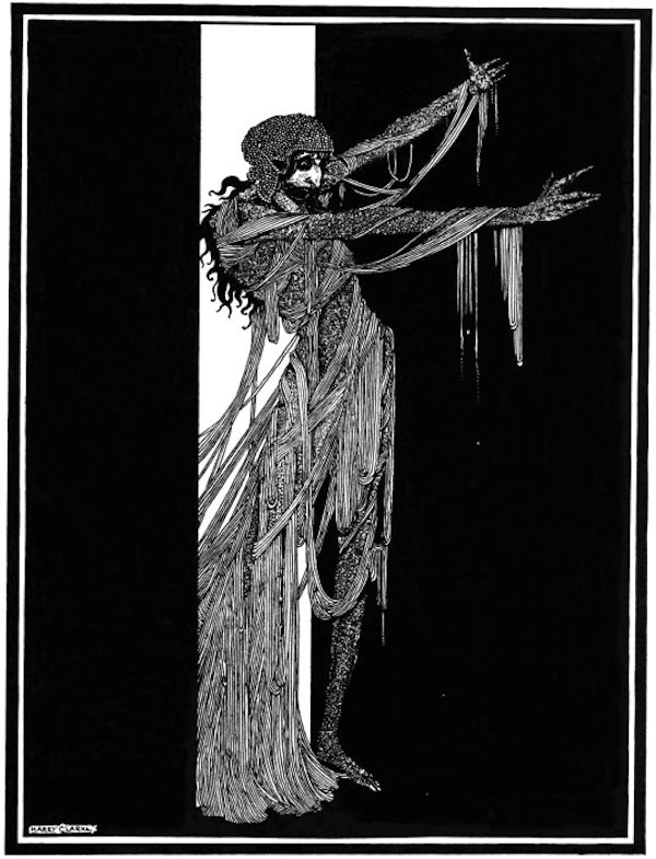 Harry Clarke, The Fall of the House of Usher from Edgar Allan Poe, Tales of Mystery and Imagination, George G. Harrap and Co., London, 1919. Public Domain Review.