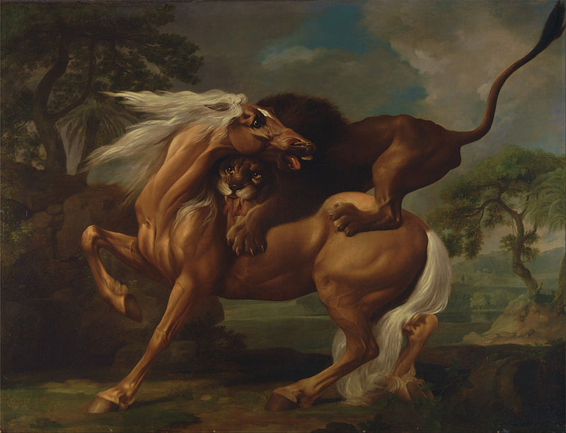 Whistlejacket: George Stubbs, A Lion Attacking a Horse, 1762, Yale Center for British Art, New Haven, CT, USA.
