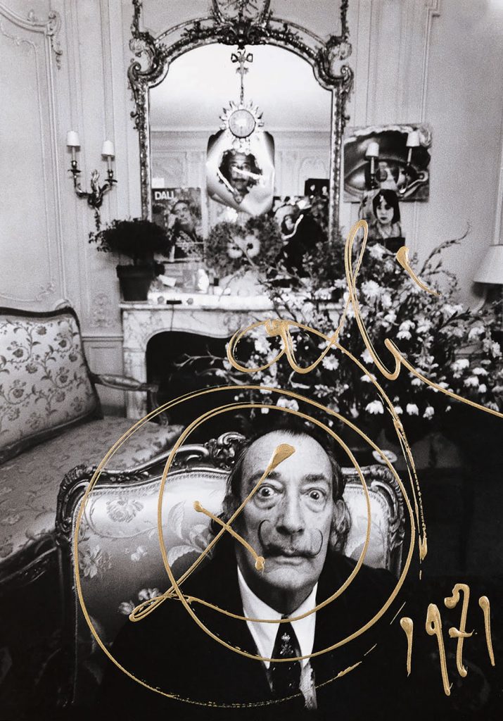 A signed photo of Salvador Dali by Ara Güler, 1971, Ara Güler Museum, Istanbul, Turkey.