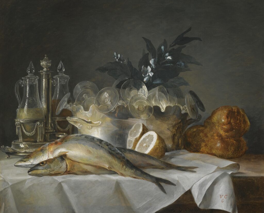 anne vallayer-coster: Anne Vallayer-Coster, Still Life with Mackerel, 1787, Kimbell Art Museum, Fort Worth, TX, USA.
