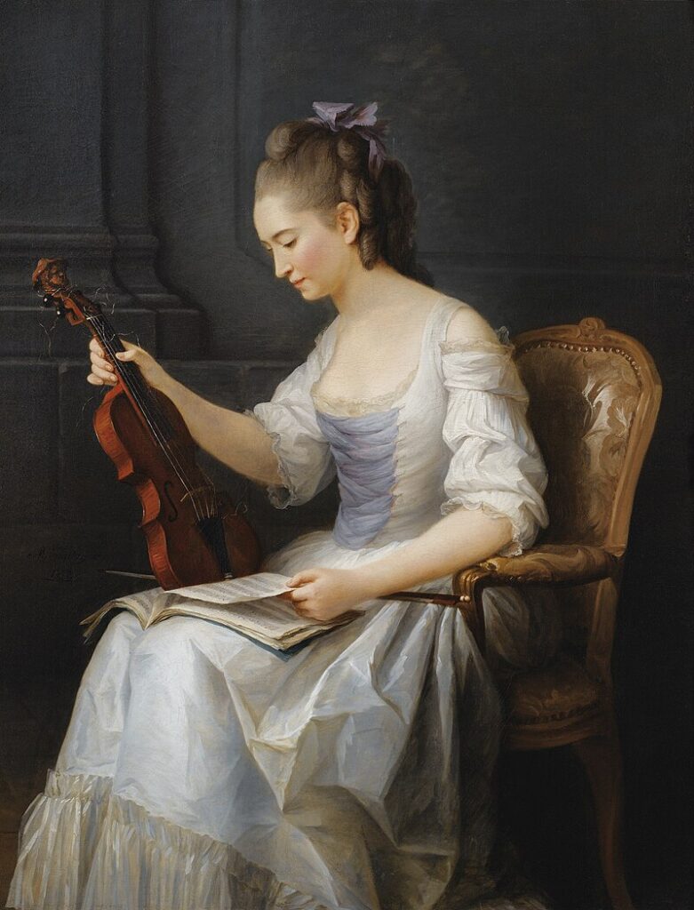anne vallayer-coster: Anne Vallayer-Coster, Portrait of a Violinist, 1773, National Museum, Stockholm, Sweden.

