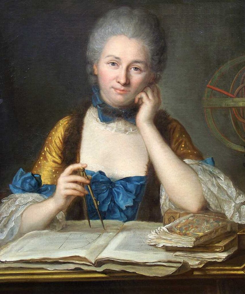 Women in Science: Women in Science: Maurice Quentin de La Tour, Madame Du Châtelet at Her Desk, 18th century, private collection. Wikimedia Commons (public domain).
