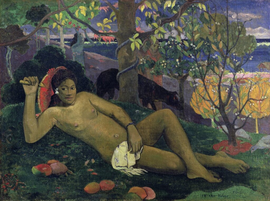 paul gauguin: Paul Gauguin, The Queen or The King’s Wife, 1896, Pushkin Museum of Fine Arts, Moscow, Russia.
