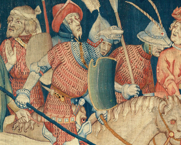 The Apocalypse Tapestry: Jean Bondol and Nicholas Bataille, The Apocalypse Tapestry, “The Myriads of Horsemen,” 1377-1382, Château d’Angers, Angers, France. Isabelle Guegan / DRAC des Pays de La Loire.

