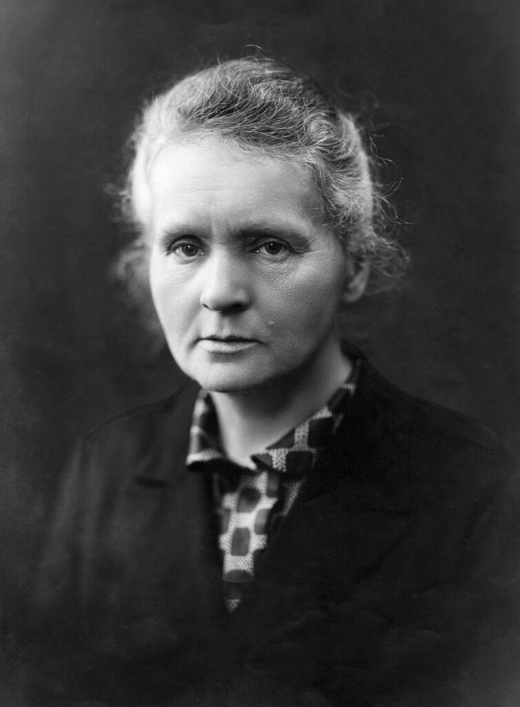 Women in Science: Women in Science: Henri Manuel, Maria Skłodowska-Curie, ca. 1920. Wikimedia Commons (public domain).
