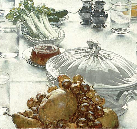 Norman Rockwell Thanksgiving: Norman Rockwell, Freedom from Want, 1942-1943, Norman Rockwell Museum, Stockbridge, MA, USA. Detail.
