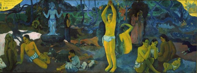paul gauguin: Paul Gauguin, Where Do We Come From? What Are We? Where Are We Going? 1897-1898, Museum of Fine Arts, Boston, MA, USA.
