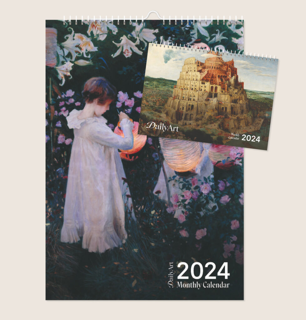 museum gift shop: Pack Essential Weekly Desk Calendar + 12 Months Masterpieces Wall Calendar 2024 | $64.99
