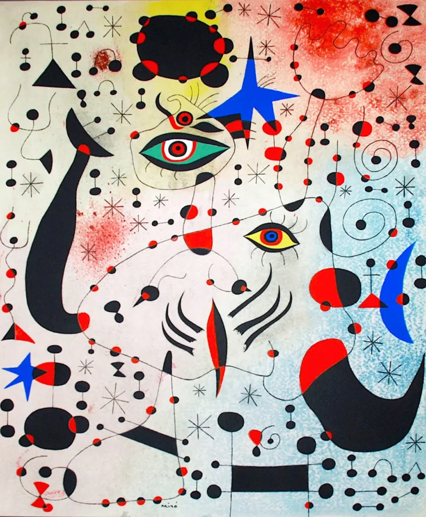 Miró and Picasso: Joan Miró, Ciphers and Constellations in Love with a Woman, 1941, Art Institute of Chicago, Chicago, IL, USA.

