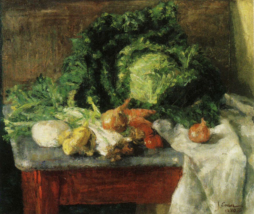 james ensor: James Ensor, The Cabbage, 1880, Royal Museums of Fine Arts, Brussels, Belgium.
