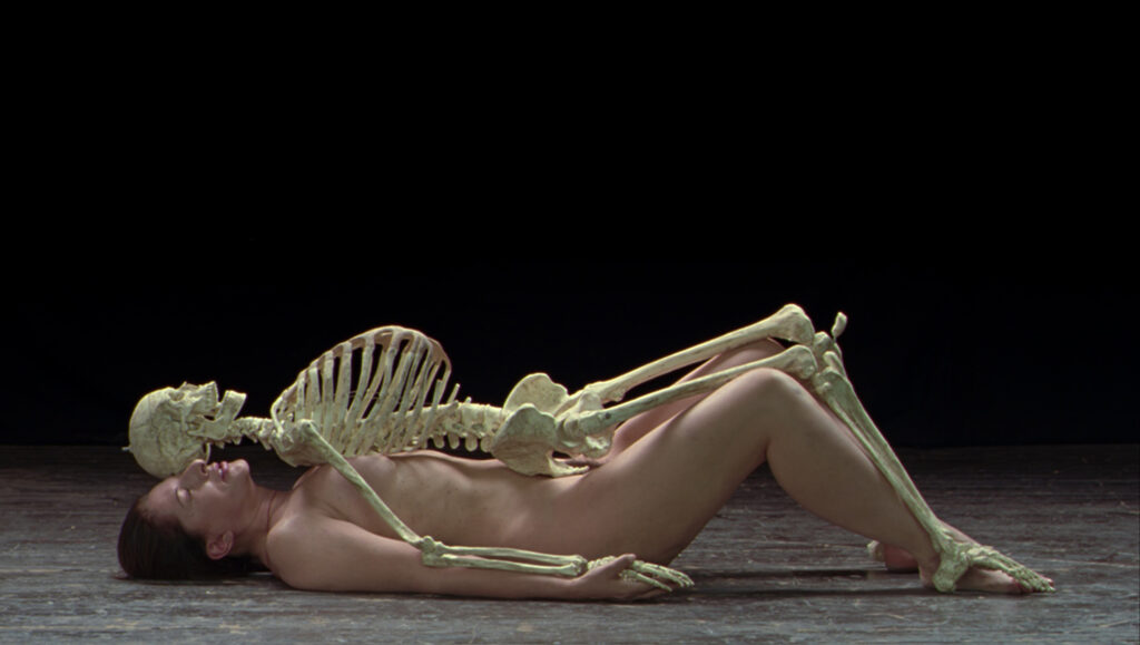 marina abramović royal academy: Marina Abramović, Nude with Skeleton, 2005. Performance for Video; 15 minutes 46 seconds. Courtesy of the Marina Abramović Archives. © Marina Abramović
